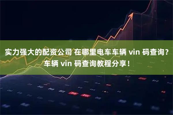 实力强大的配资公司 在哪里电车车辆 vin 码查询？车辆 vin 码查询教程分享！